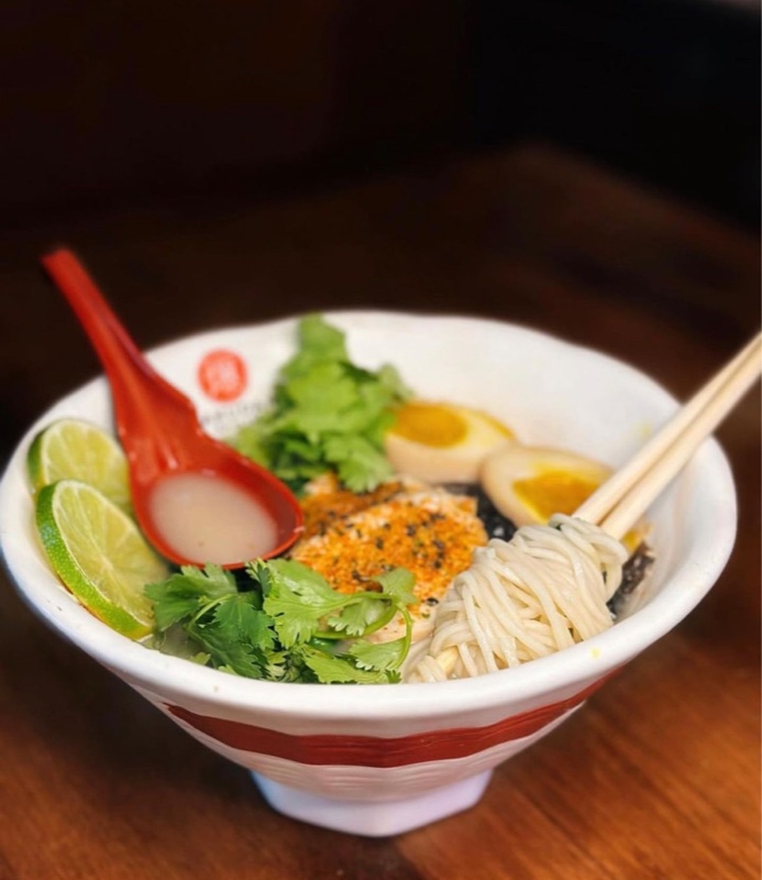 Cilantro Lime Chicken Ramen bowl